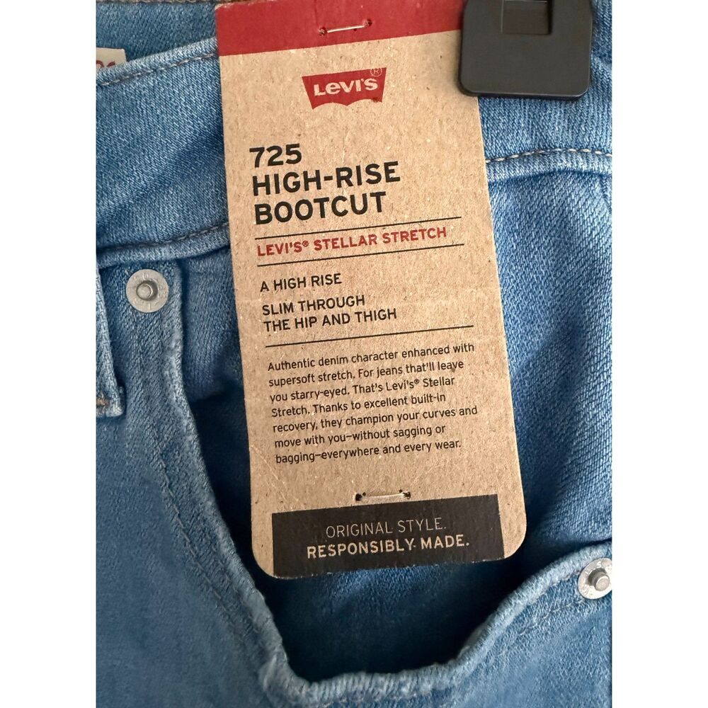 New! Levi's 725 High Rise Bootcut size 26x32 - Picture 5 of 7